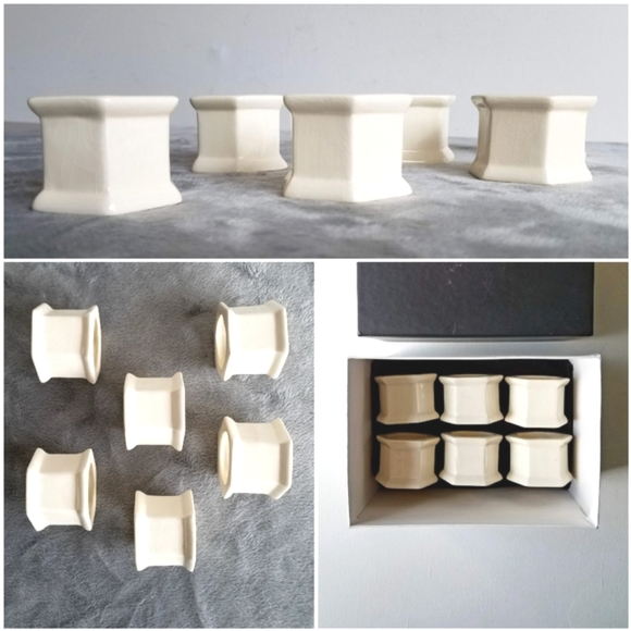 Source Unknown Other - Mid-Century Modern Porcelain French Napkin Rings